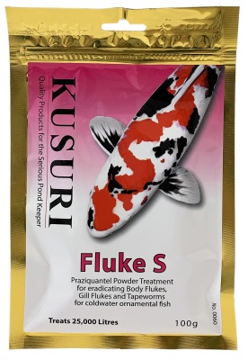 KUSURI FLUKE-S 100g x2 Gill and Body Fluke Treatment. Koi Pond Fish